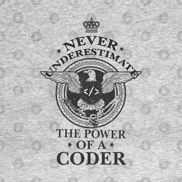 Never Underestimate the power of a Coder! by Cyber Club Tees